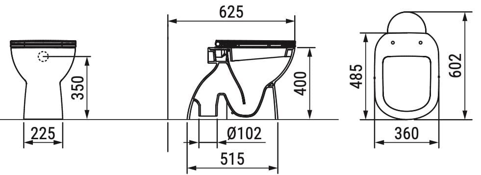 Напольный керамический туалет Ceramica Dolomite Gemma2 ARCH-00030039 - Вид №2