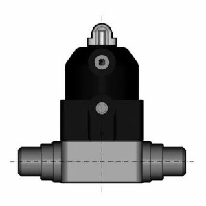 SANIT 901184206 2/2-ходовой мембранный клапан КМ / СР, PVC-U, Type 186, D20, цапф, NC