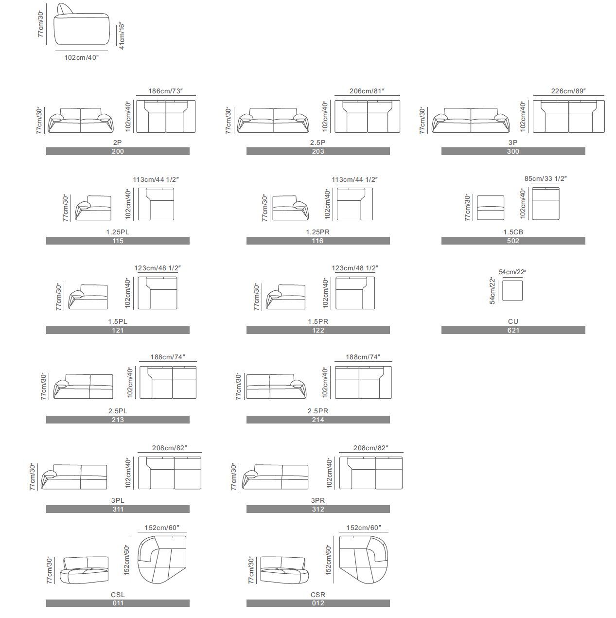 4-местный модульный тканевый диван CAMPO DE' FIORI ALAND ARCH-00080072 - Вид №9