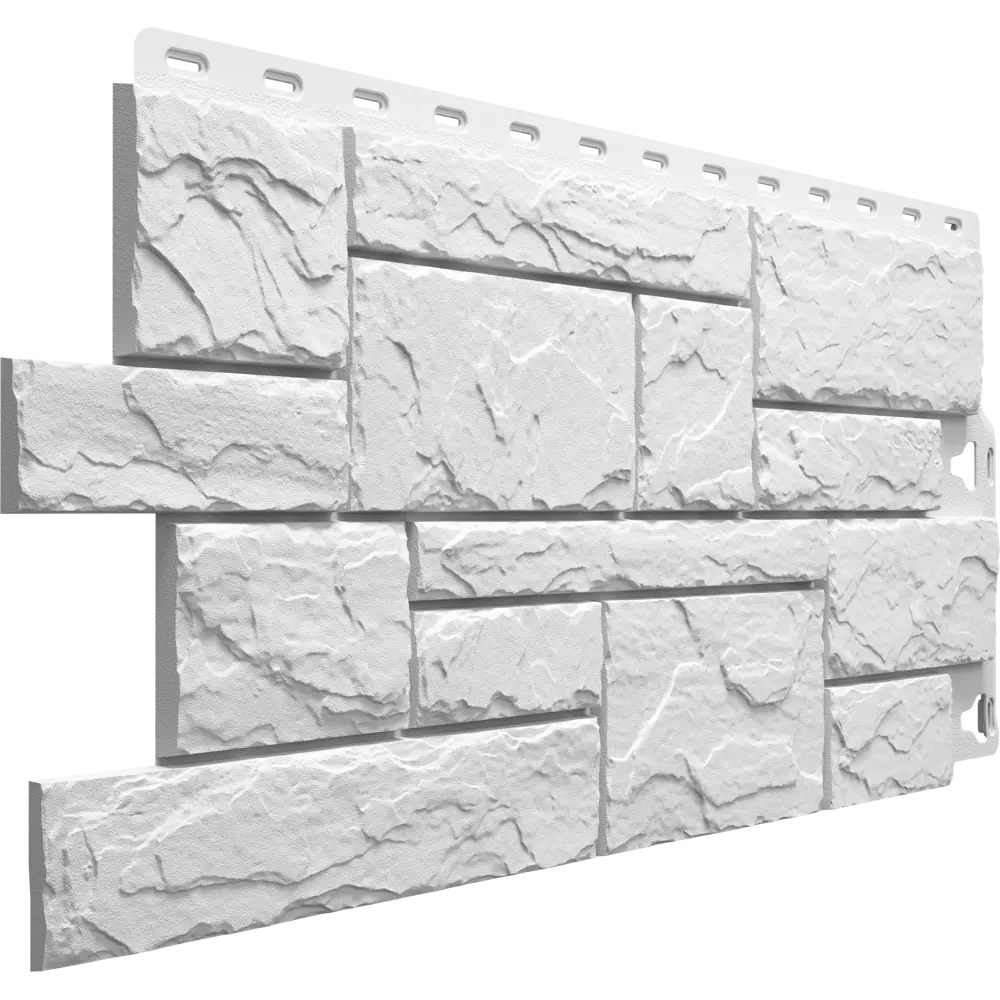 Фасадная панель Docke Камень крупный белый 0.38 м² DÖCKE Сланец STLM-2126998