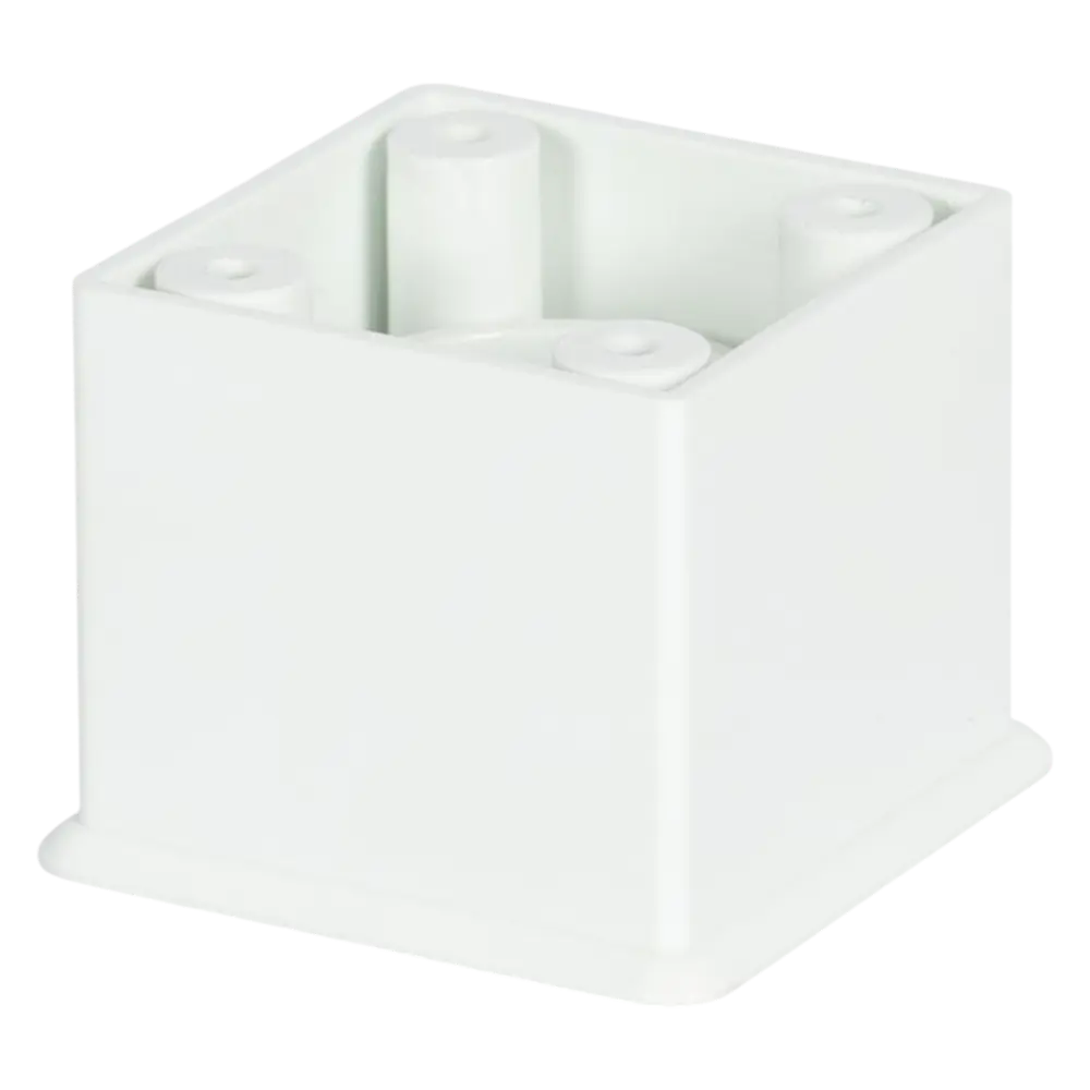 Мебельная ножка TECH-KREP квадратная белая 45×50 мм с крепежной пластиной 89404171 STLM-1564011 - Вид №1