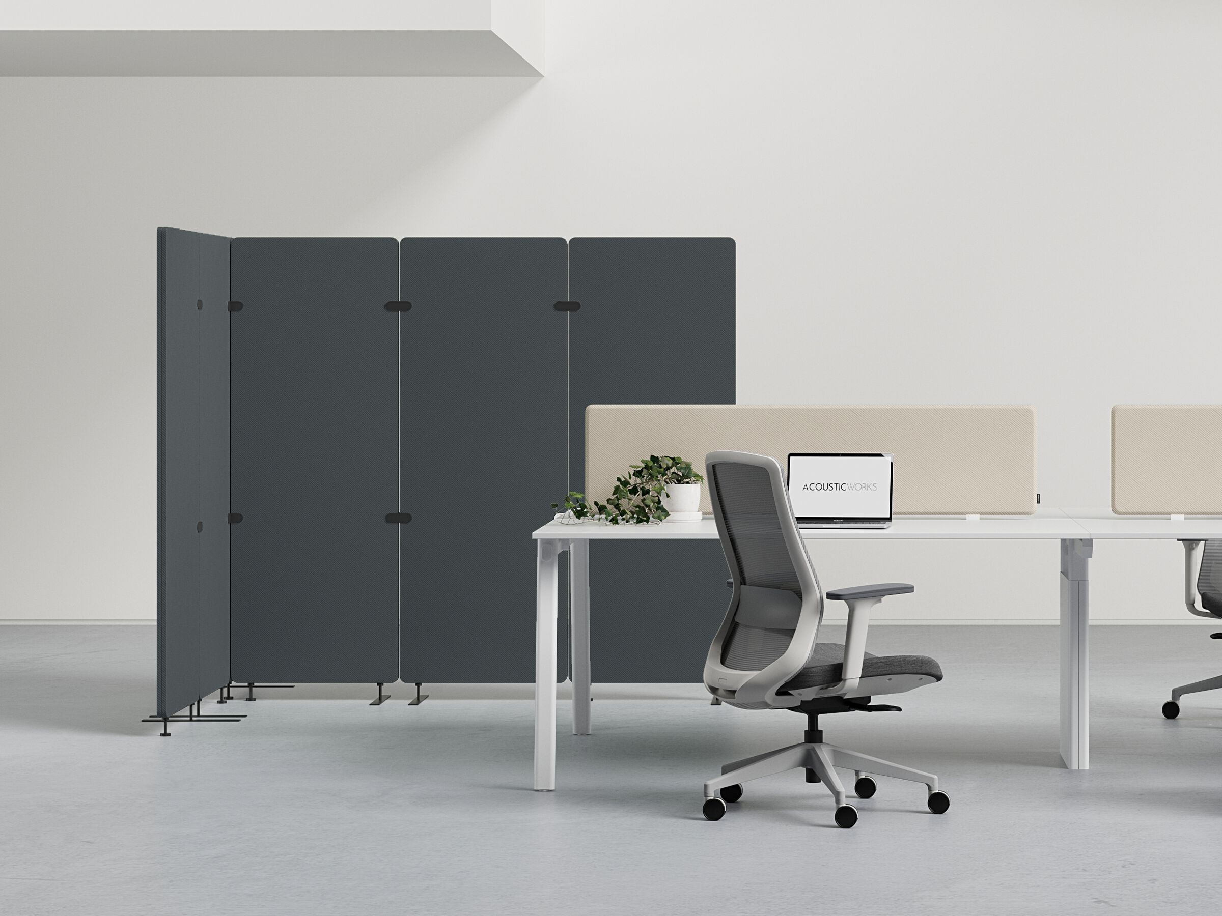 Звукопоглощающая ткань отдельно стоящая офисная перегородка WORKSPACE ECOSHIELD ARCH-00150841