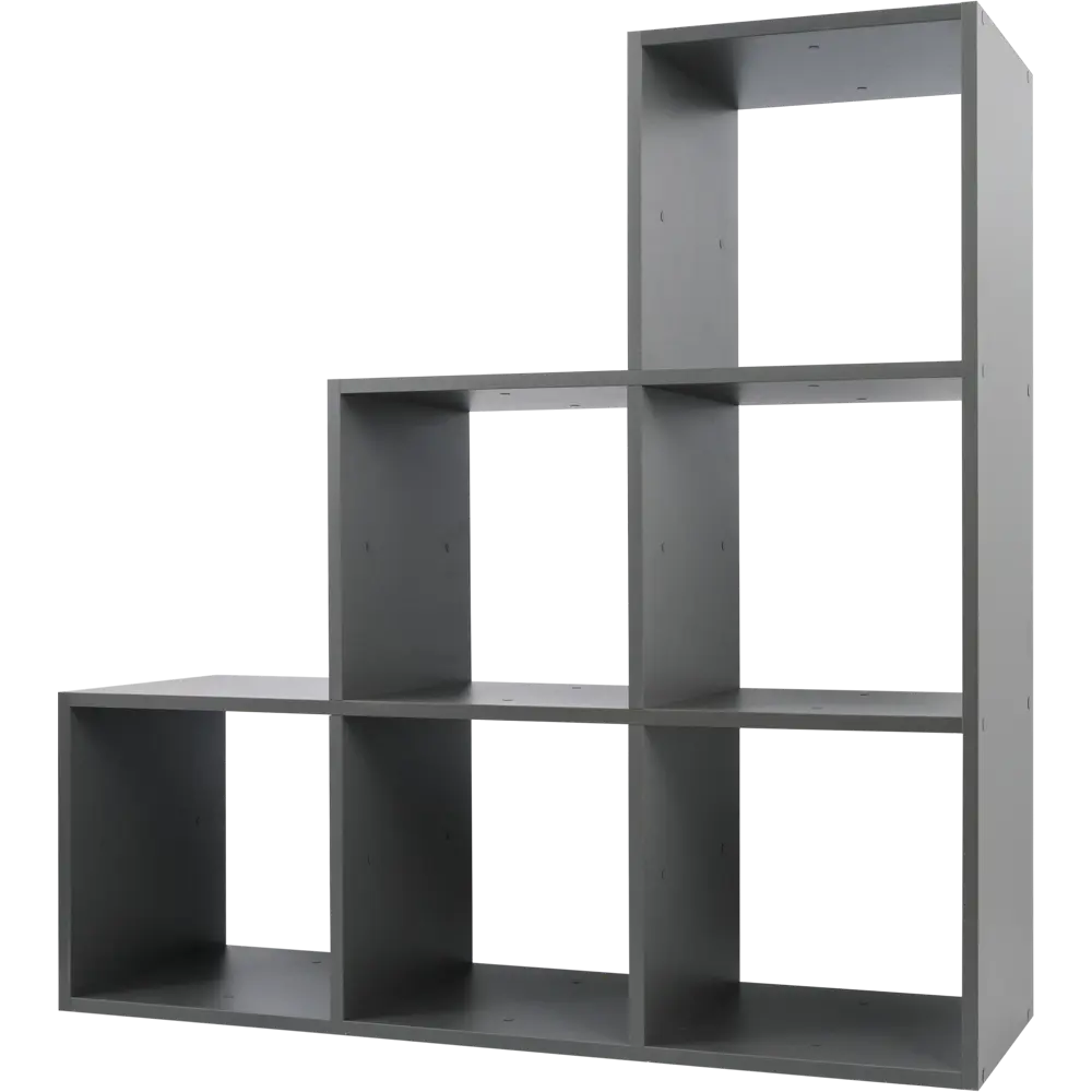 Стеллаж Spaceo KUB 123K 6 секций 104x104x31.5 см ЛДСП цвет графит STLM-2120848 - Вид №2