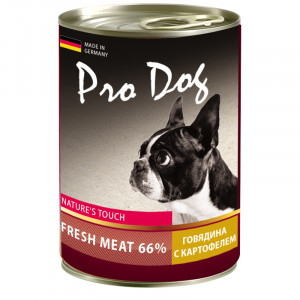 ПР0029867 Корм для собак говядина, картофель конс. 400г PRO DOG