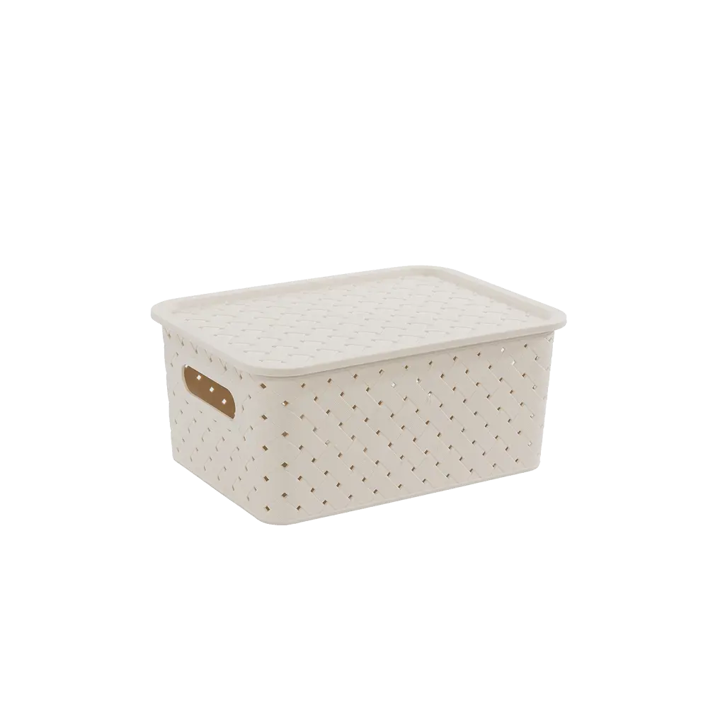 Корзинка с крышкой Violet Береста 23.5x17.3x10.6 см прямоугольная цвет бежевый STLM-2138193