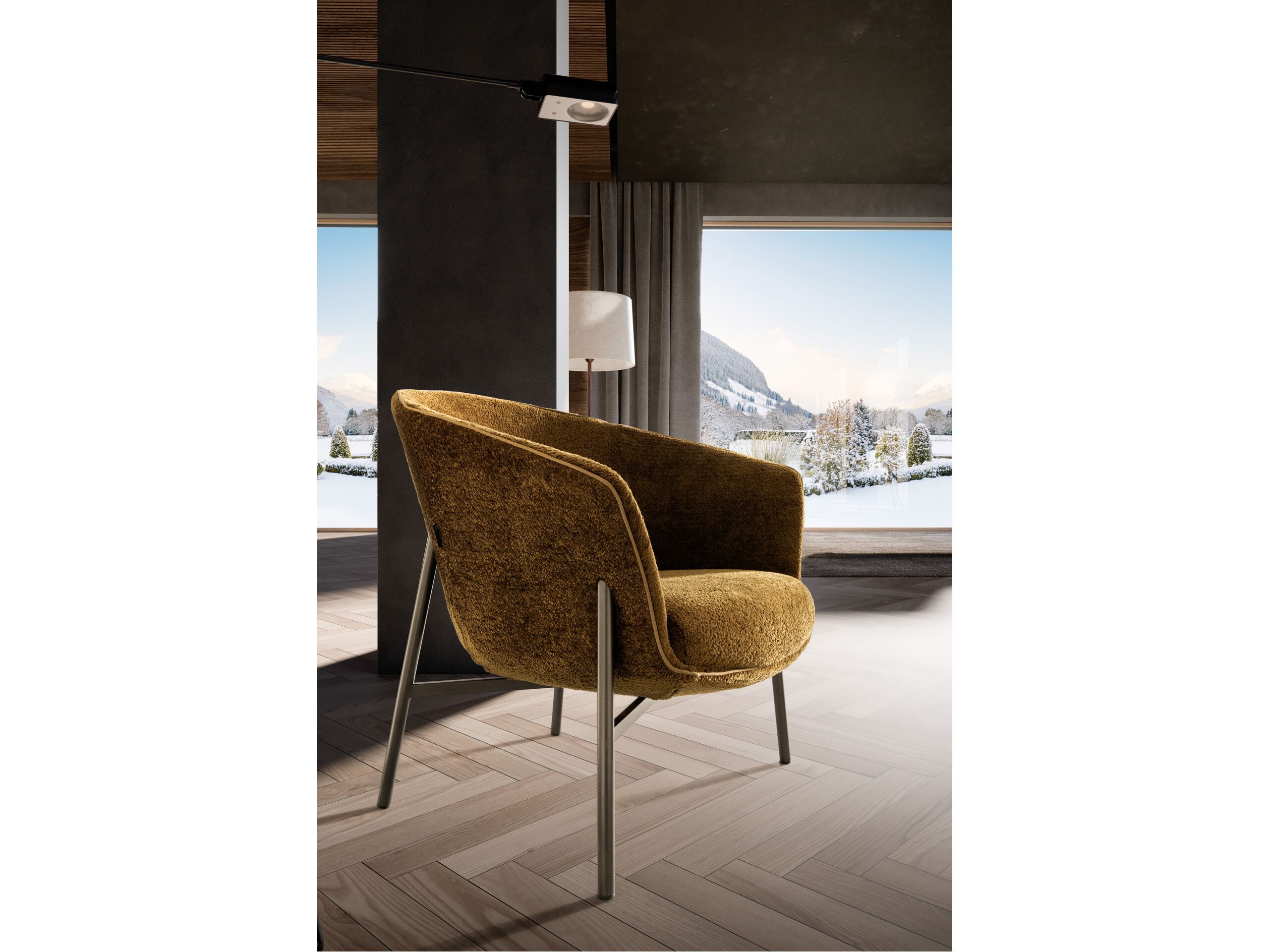 Тканевое кресло с подлокотниками VALENTINI JACK ARCH-00076007 - Вид №1