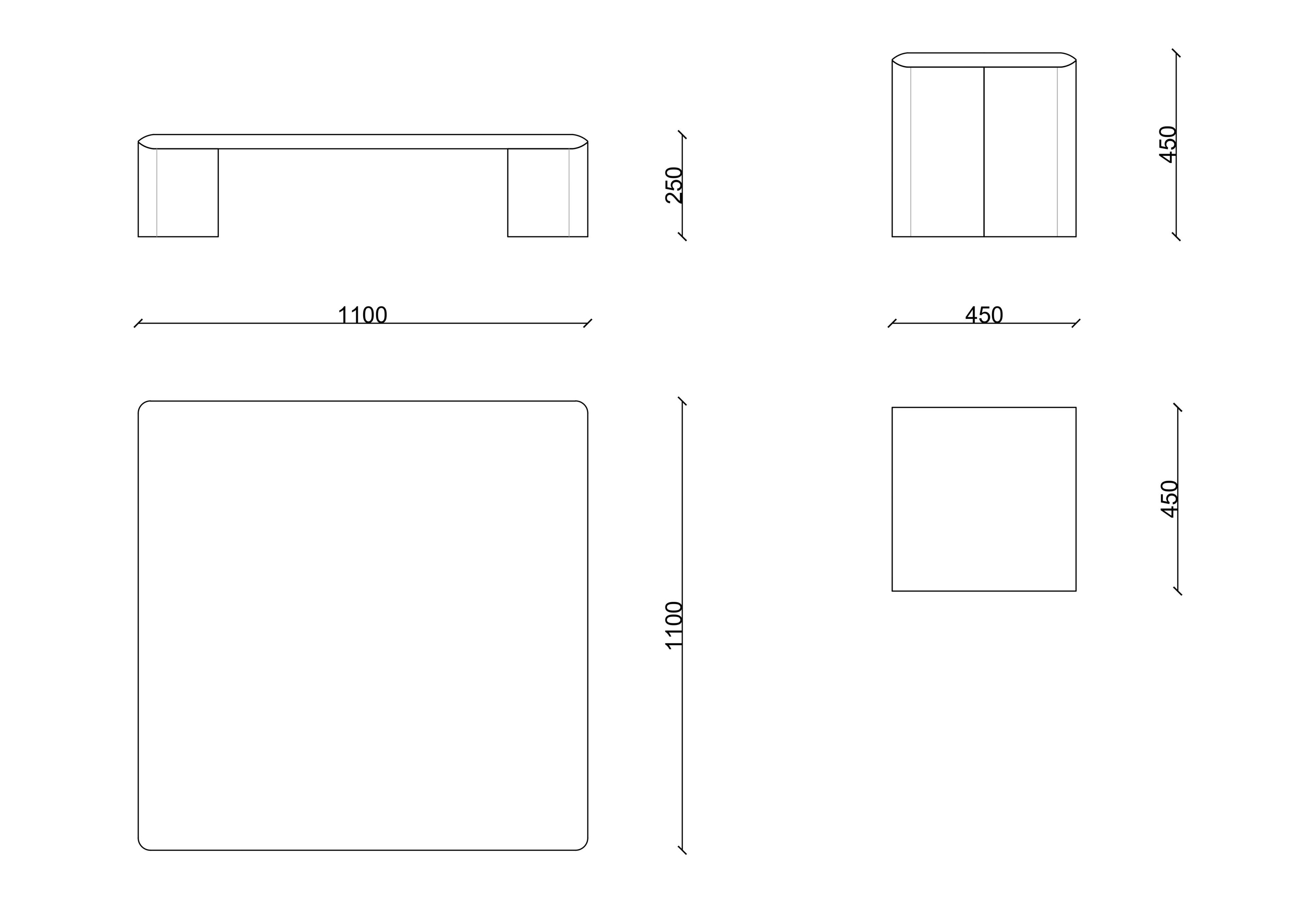 Набор деревянных квадратных столиков RIVATELIER CROSS ARCH-00120777 - Вид №4