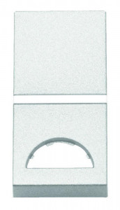 Лицевая панель ABB Zenit 1-модульного выключателя с окном для шильдика альпийский белый 2CLA210190N1101