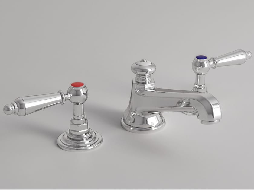 Смеситель для раковины с 3 отверстиями для пола с автоматическим сливом Park Avenue Caruso ARCH-00055989