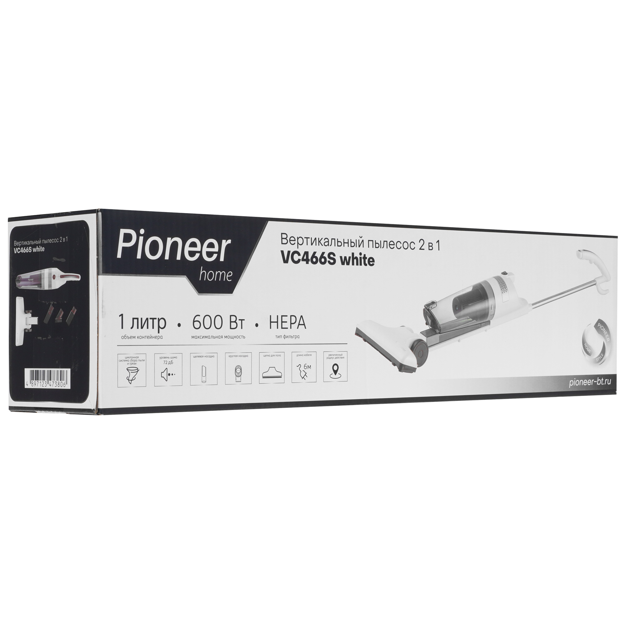 9931092 Пылесос  вертикальный  Pioneer VC466S  белый STDN-0117179 - Вид №11