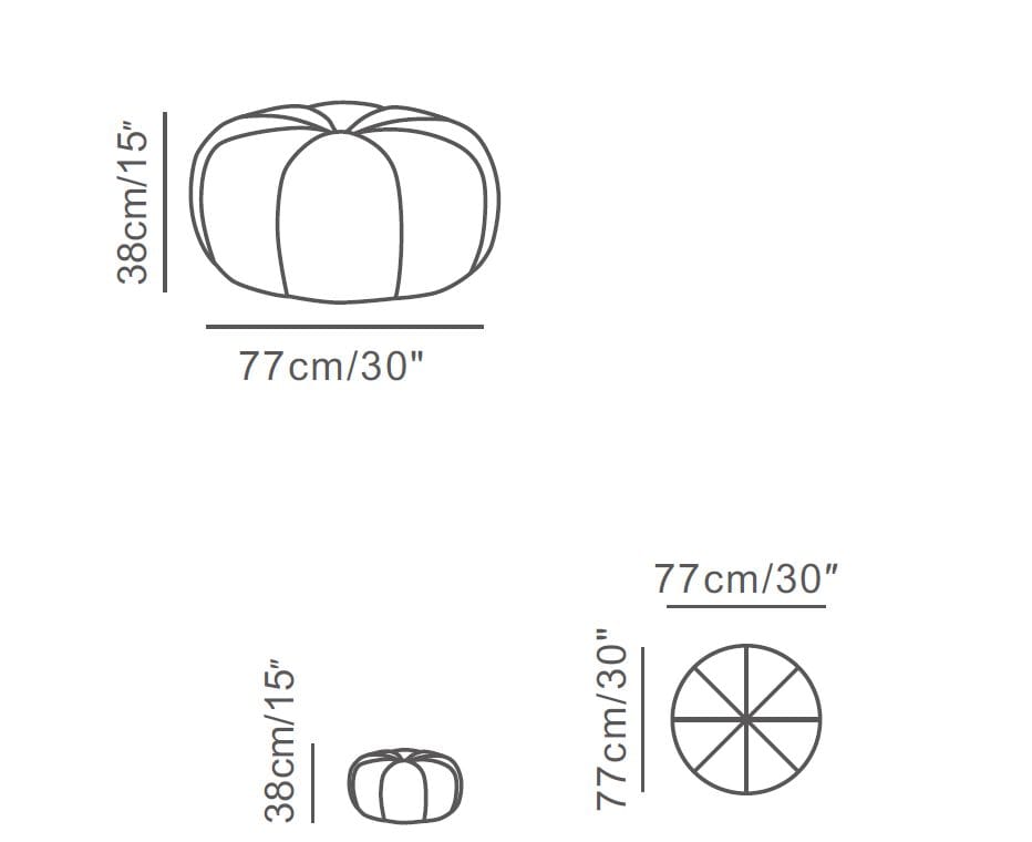 Круглый пуф из ткани CAMPO DE' FIORI CDF062 ARCH-00069220 - Вид №11