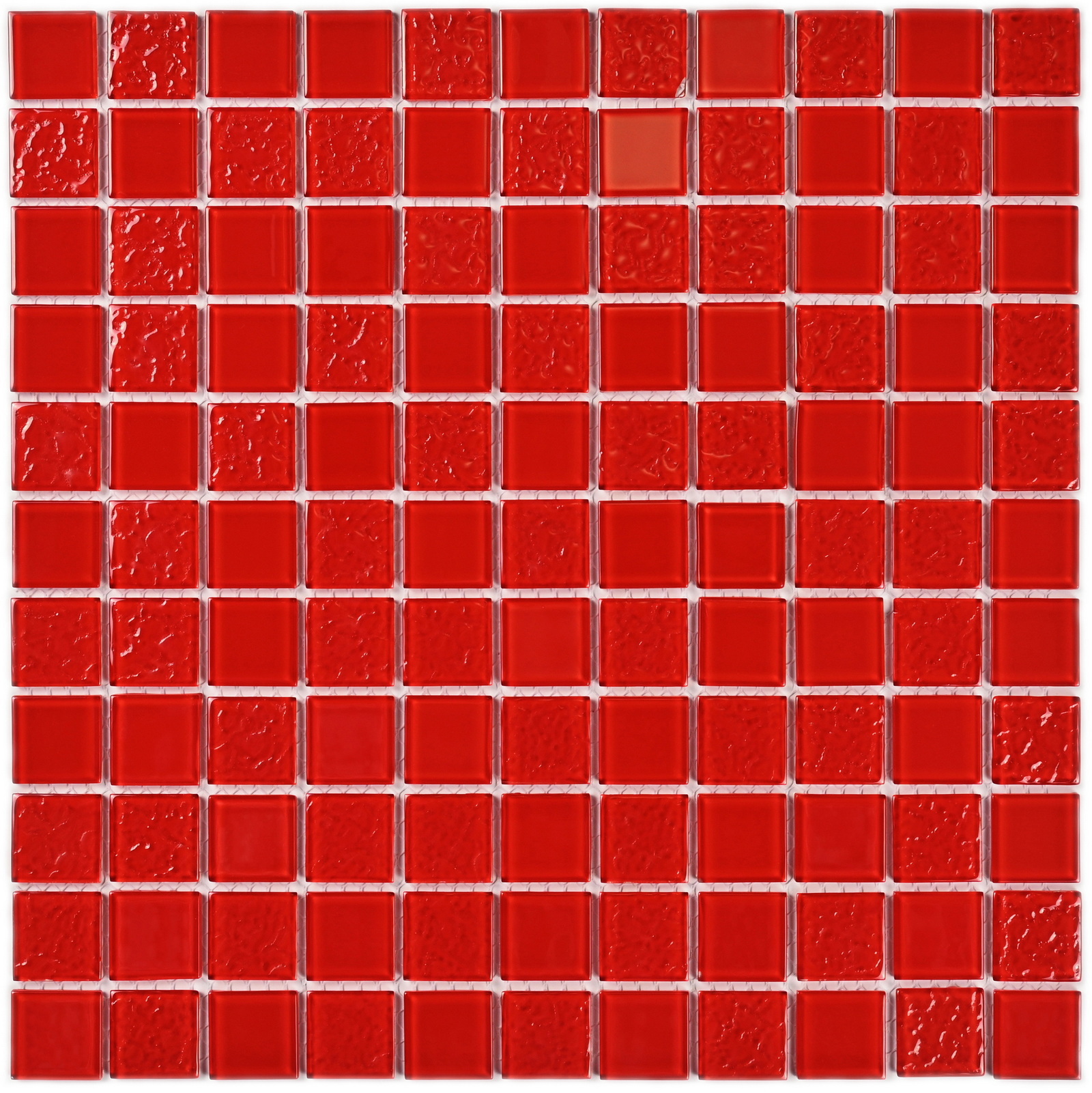 91105456 Мозаика стекло 30x30см цвет красный Red Rose 3.5 STLM-0486632 АГАТ
