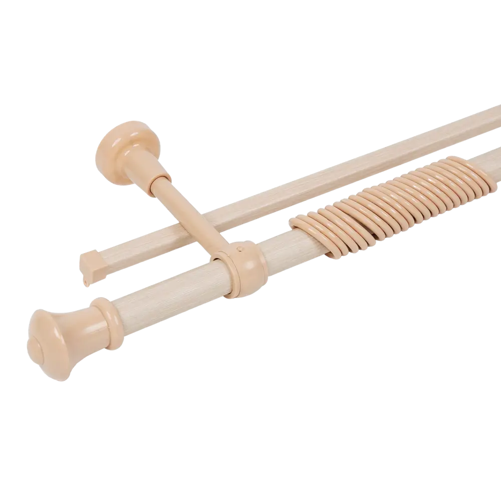 Карниз двухрядный Успех 240 см цвет слоновая кость РУССКИЕ КАРНИЗЫ STLM-2039672