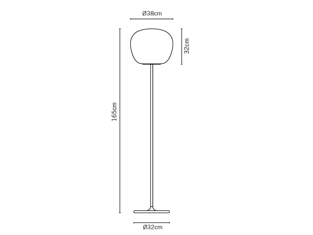 Стеклянный торшер Fabbian Lumi Mochi ARCH-00083880 - Вид №5