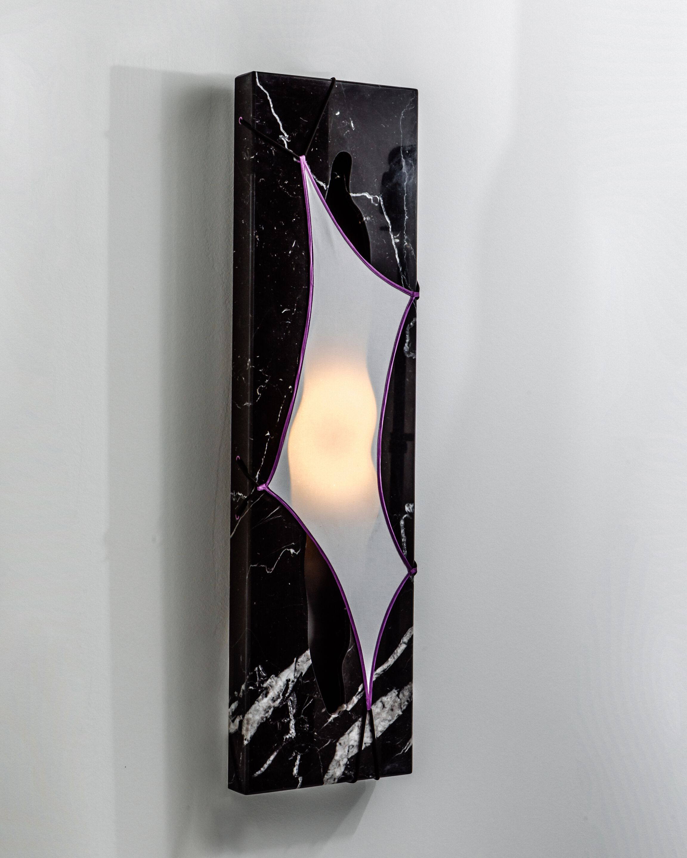 Черная мраморная настенная лампа Marquina Pistore Marmi SQUARCIO ARCH-00108739