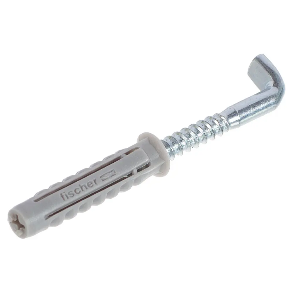 Дюбель для полнотелых материалов Fischer SX с прямым крюком, 6x30 мм нейлон/оцинкованная, сталь, 8 шт STLM-2093945 - Вид №1