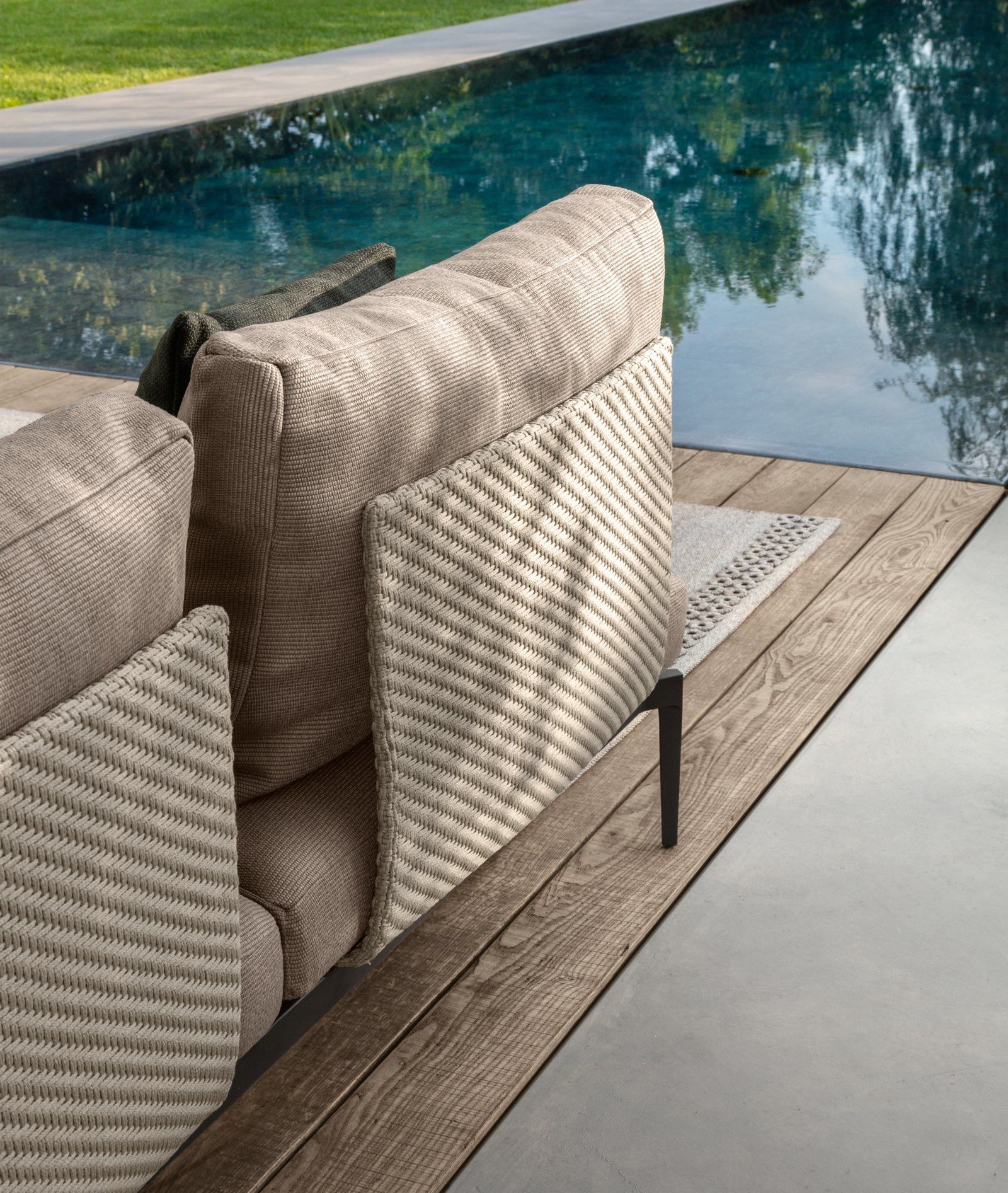 Угловой тканевый садовый диван с полуостровом Talenti Leaf ARCH-00080079 - Вид №10