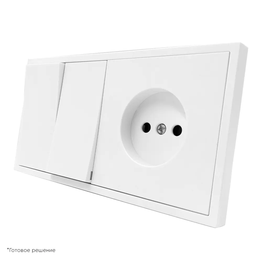 Рамка Mirkl Grace для розеток и выключателей — 4 поста, белая 89393862 STLM-1544847 - Вид №3