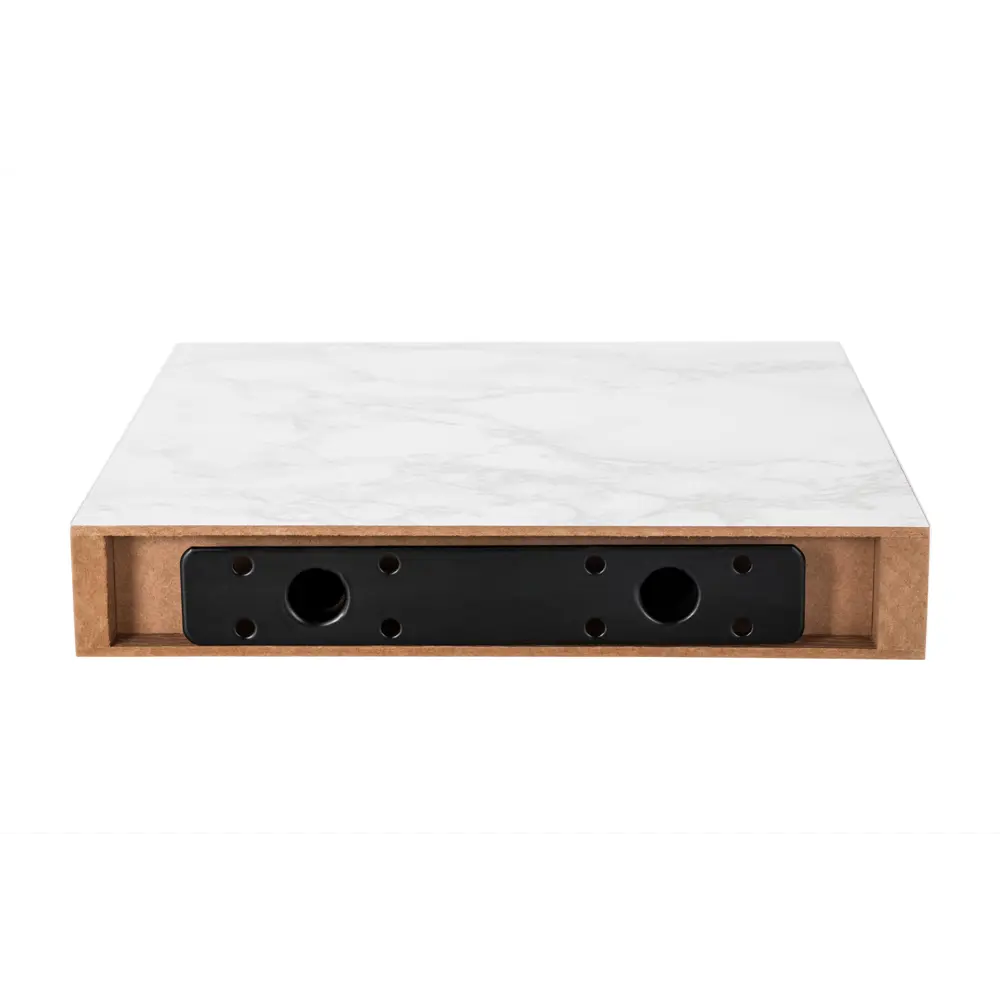 Настенная полка KONSENSA 23x23.5 см со скрытым креплением МДФ цвет светлый мрамор STLM-2119763 - Вид №4