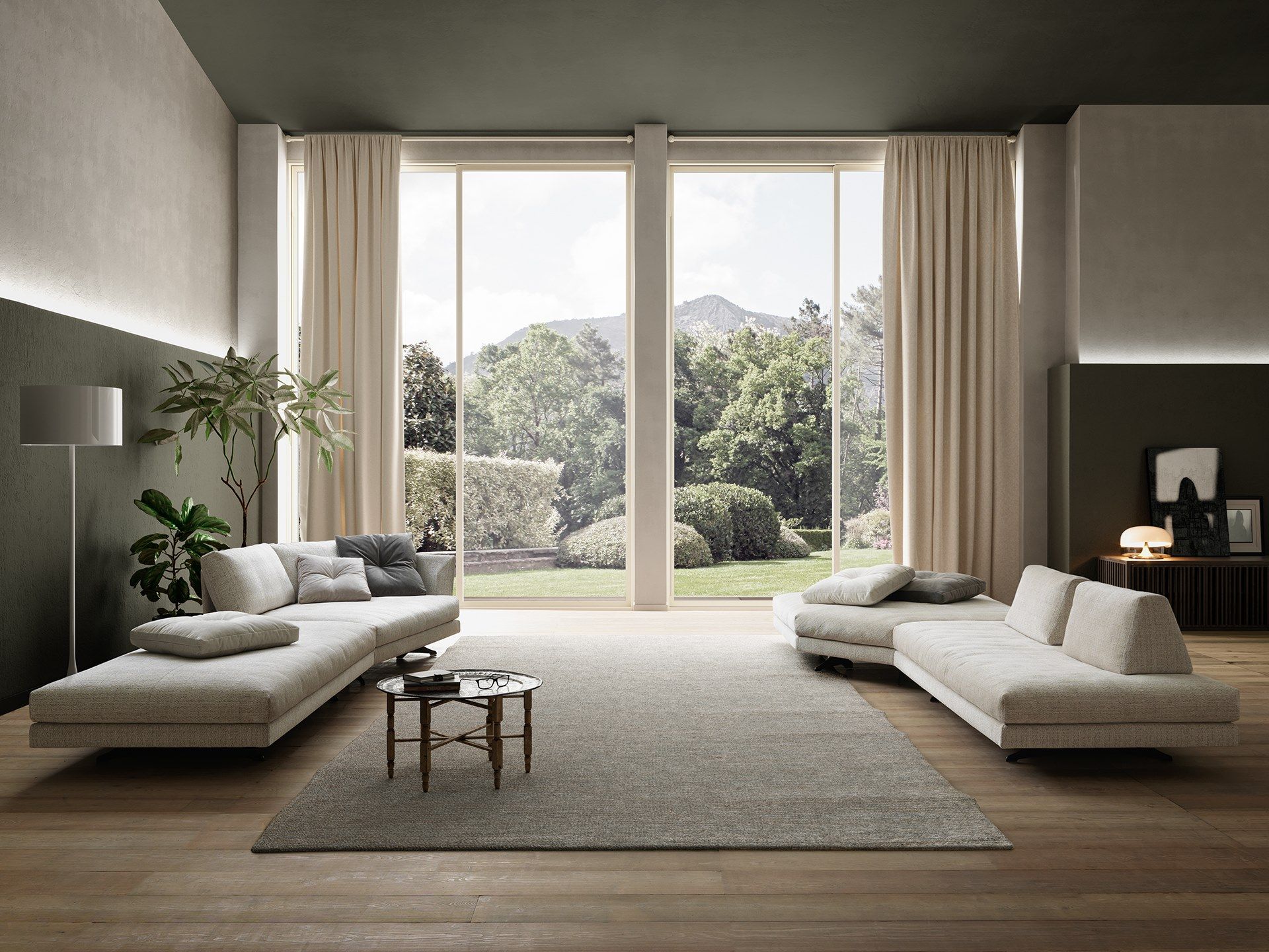 Секционный угловой диван из ткани VALENTINI камень ARCH-00081057 - Вид №21