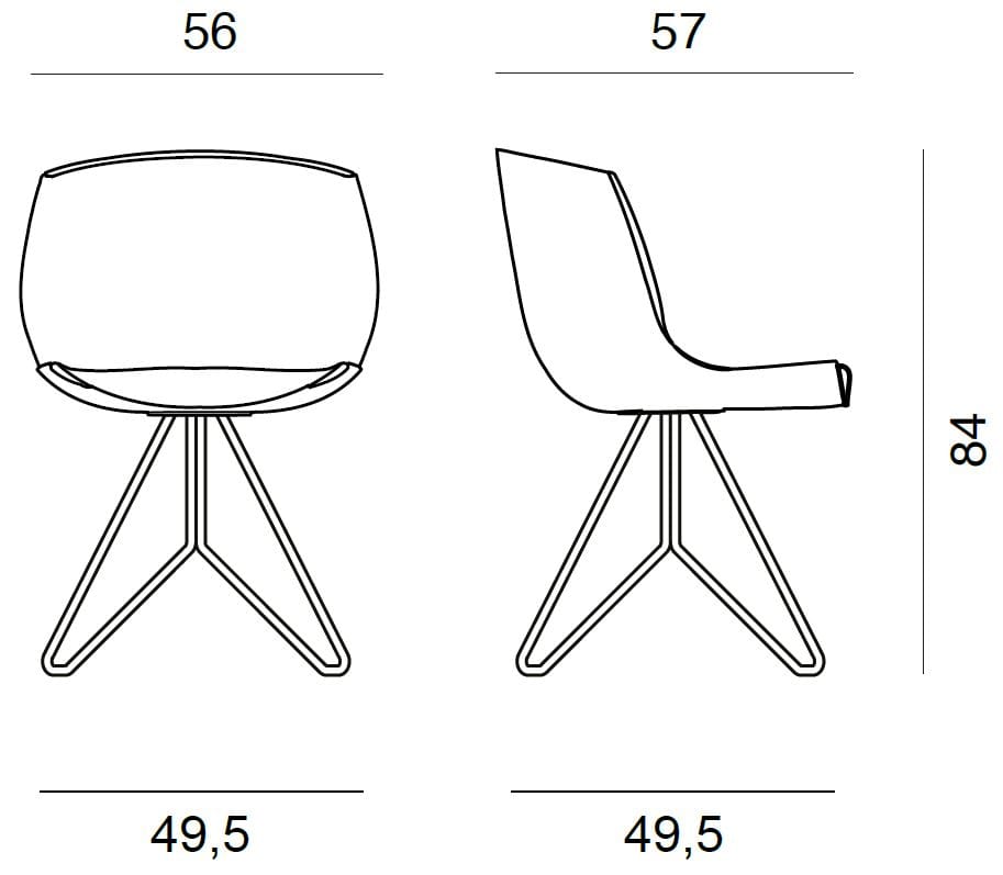 Тканевый поворотный стул с алюминиевым зажимом BBB COCOON ARCH-00042749 - Вид №1