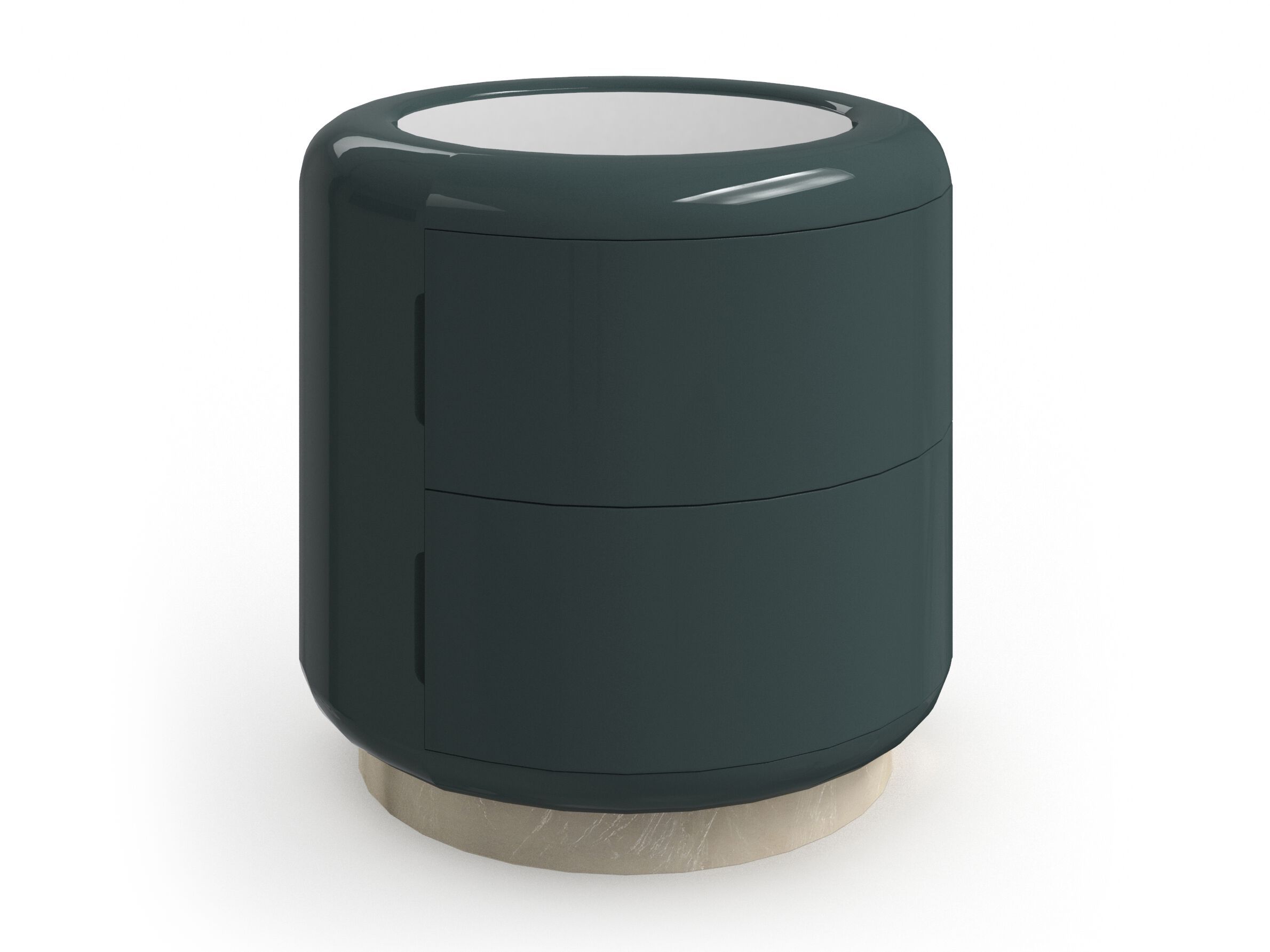 Высокий круглый журнальный столик с зеркальной стеклянной столешницей Caracole Gelee ARCH-00047917