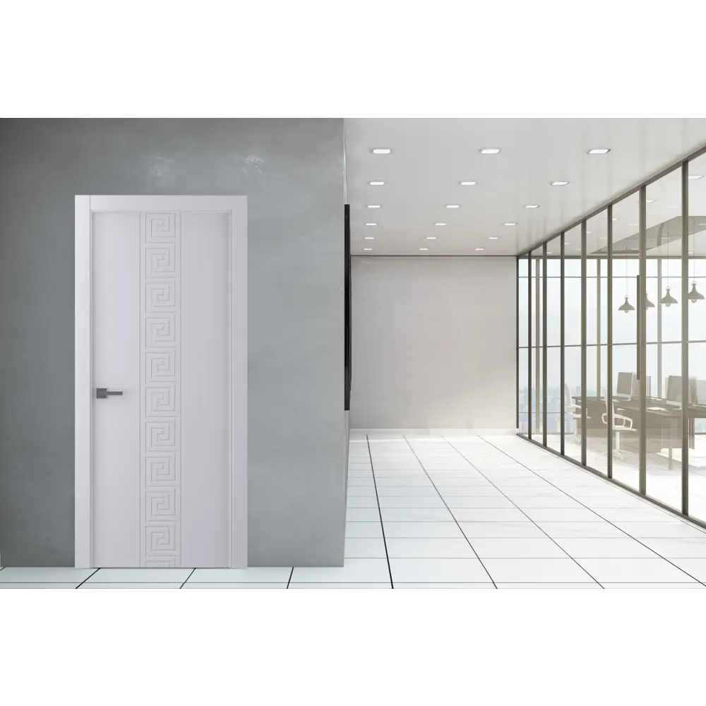 Дверь межкомнатная Эллада глухая полипропилен цвет белый 60x200 см (с замком) BELWOODDOORS STLM-2114647 - Вид №3