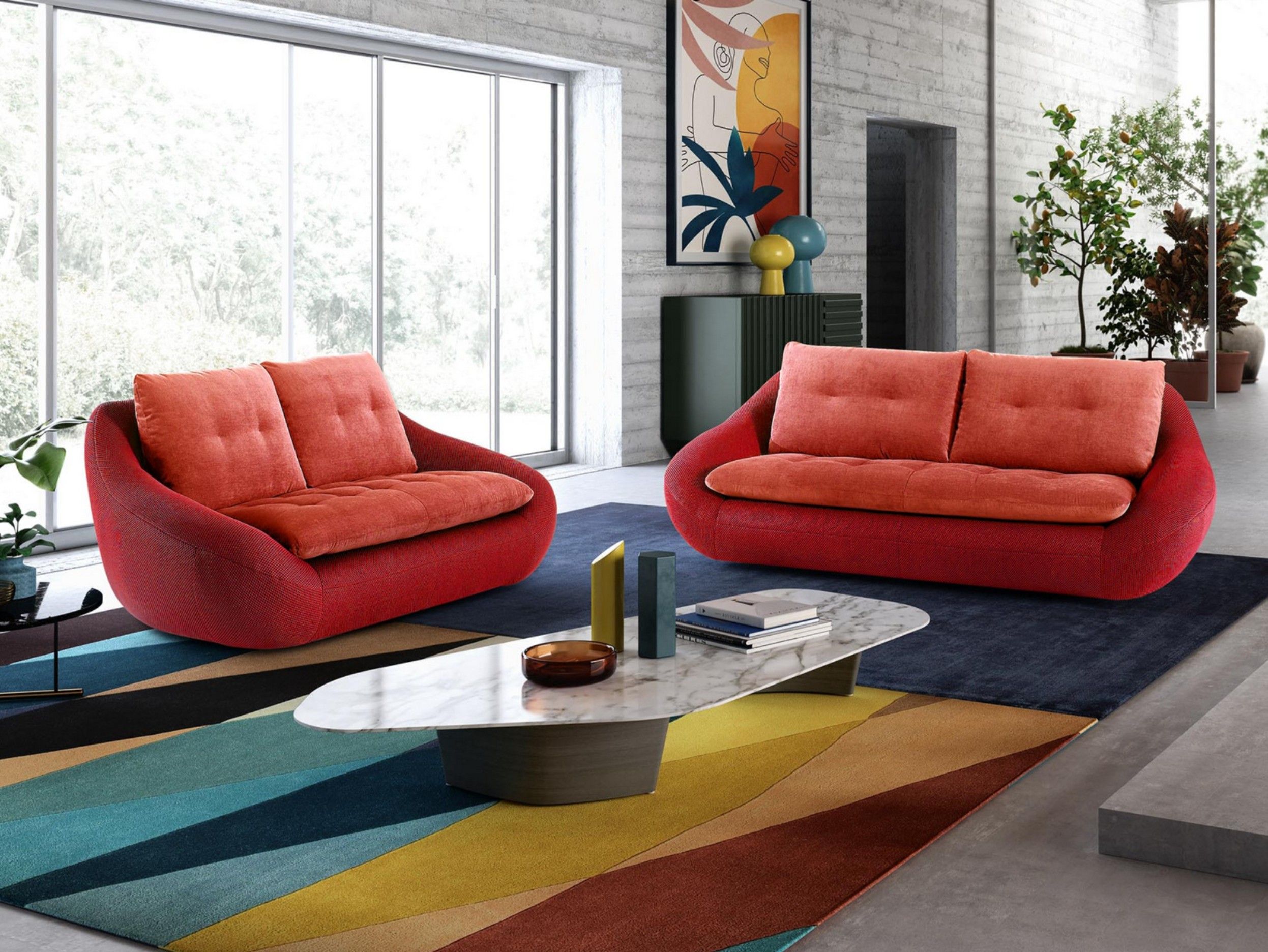 Ткань линейный диван AERRE ITALIA YUME ARCH-00139123