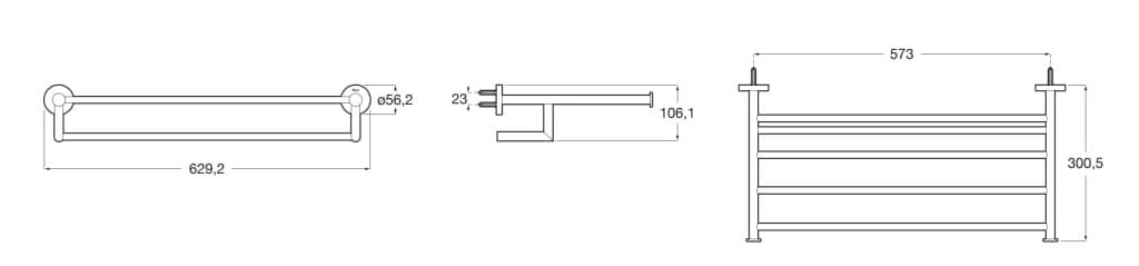 Металлический держатель для полотенец Roca Hotels ARCH-00040754 - Вид №3
