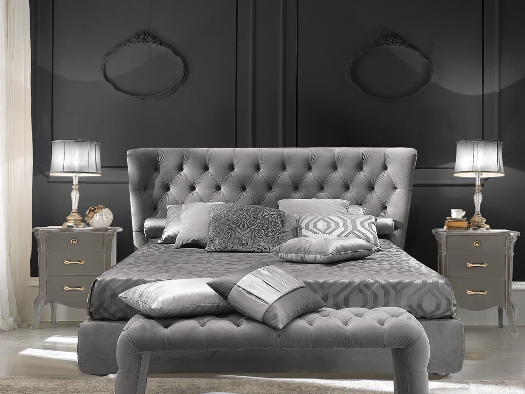 Двуспальная мягкая кровать из ткани с капитонным изголовьем CASA +39 City ARCH-00110107 - Вид №3