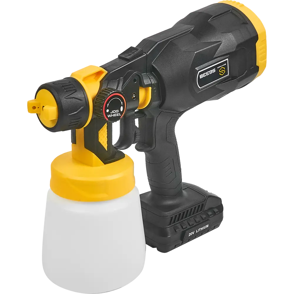 Краскопульт аккумуляторный Schtaer S633B, 20 В Li-ion 1x2 Ач, 200 мл/мин STLM-2117157