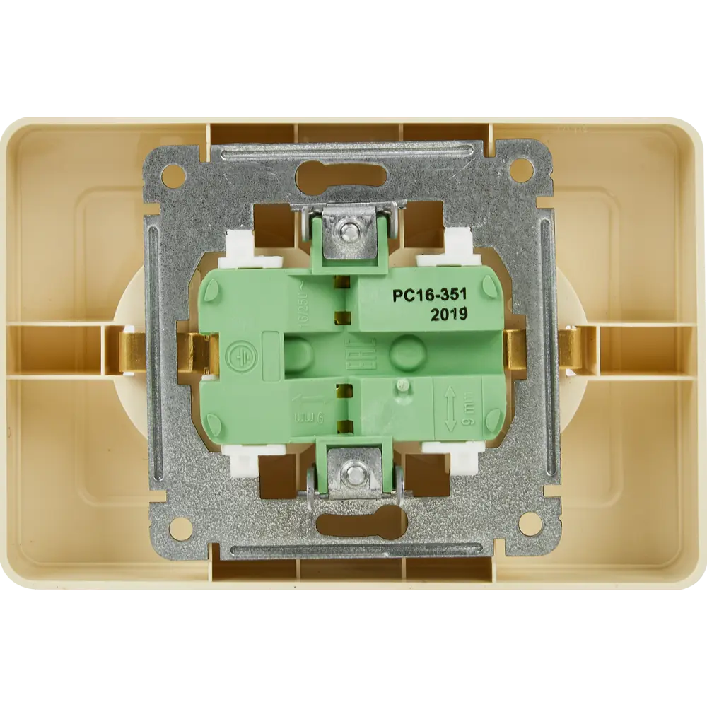 Розетка двойная Hegel с заземлением цвет слоновая кость STLM-2012807 - Вид №2