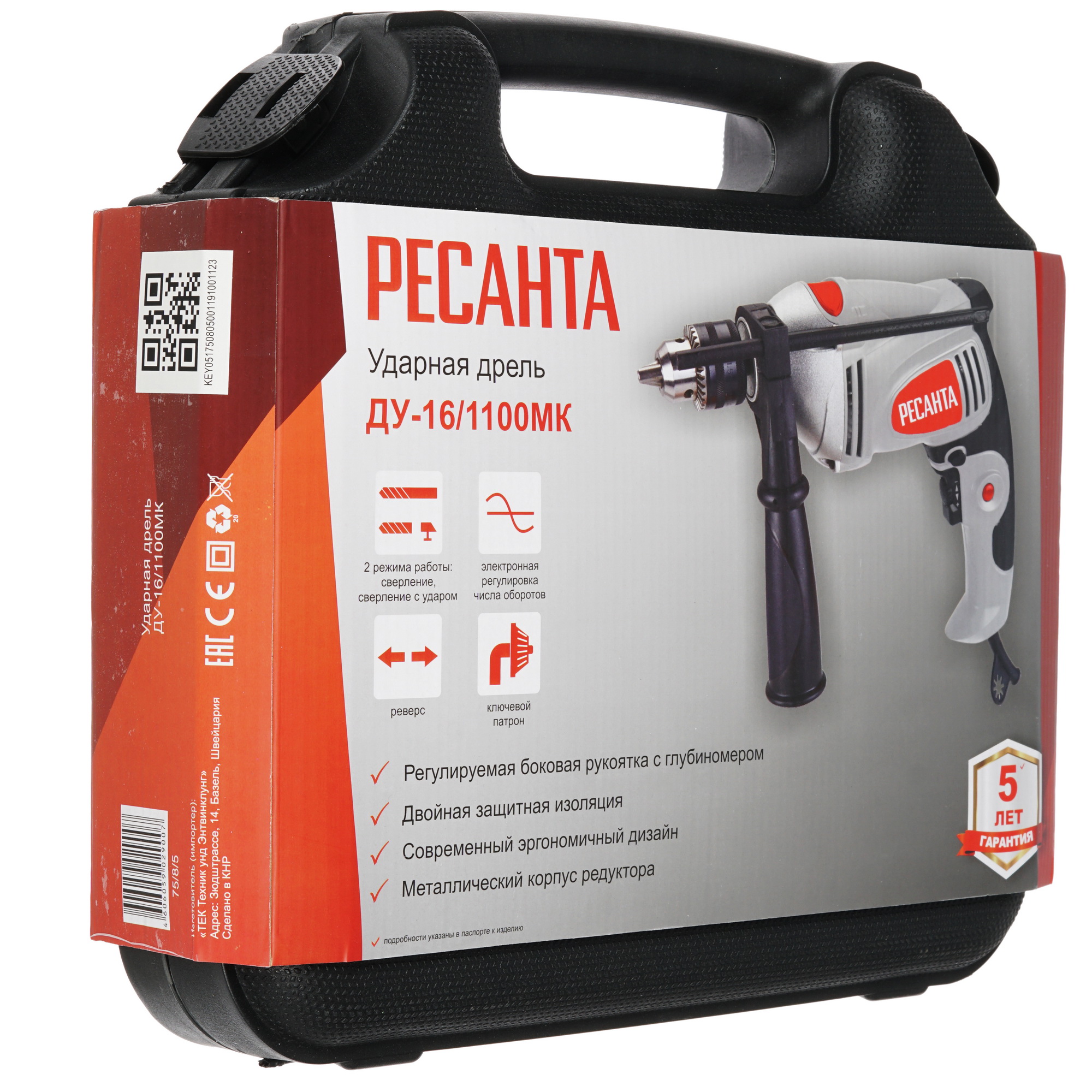 Дрель  Ресанта ДУ-16/1100МК 8160146 STDN-0116153 - Вид №6