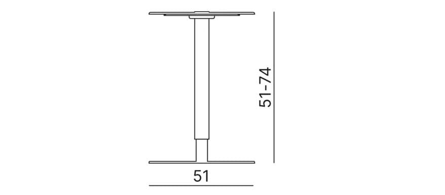 Журнальный столик с регулируемой высотой из стали и дерева Kastel Kobi ARCH-00135390 - Вид №2