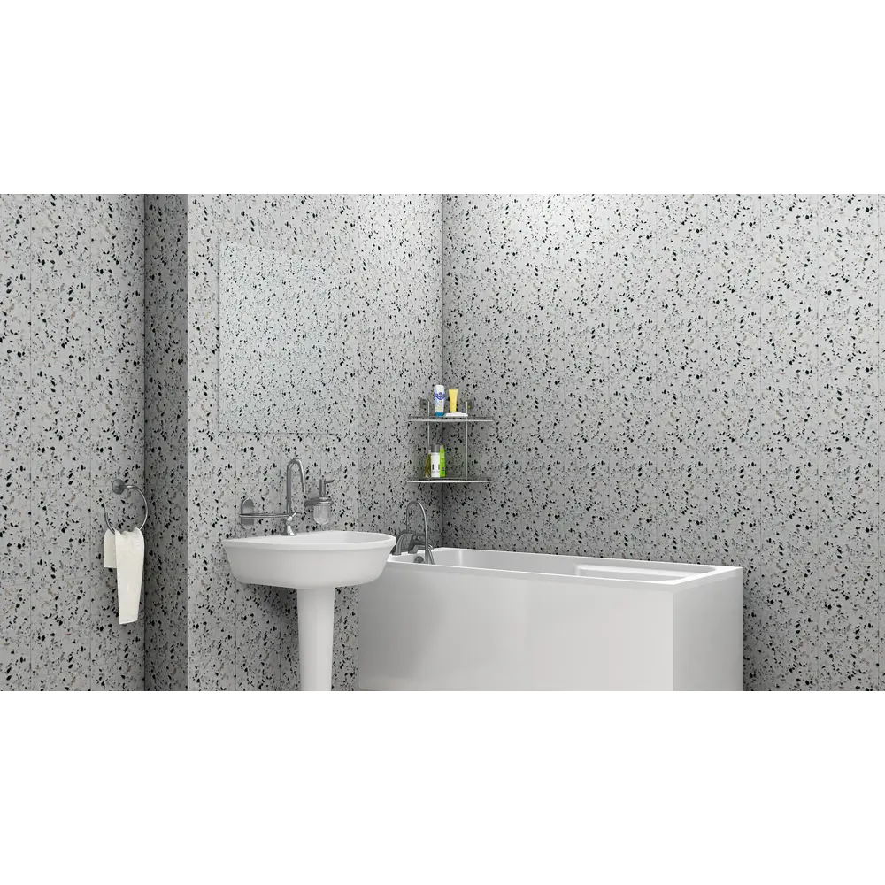 Стеновая панель ПВХ Терраццо Дуэ 2700x250x8 мм 0.675 м² КРОНАПЛАСТ STLM-2059257 - Вид №4