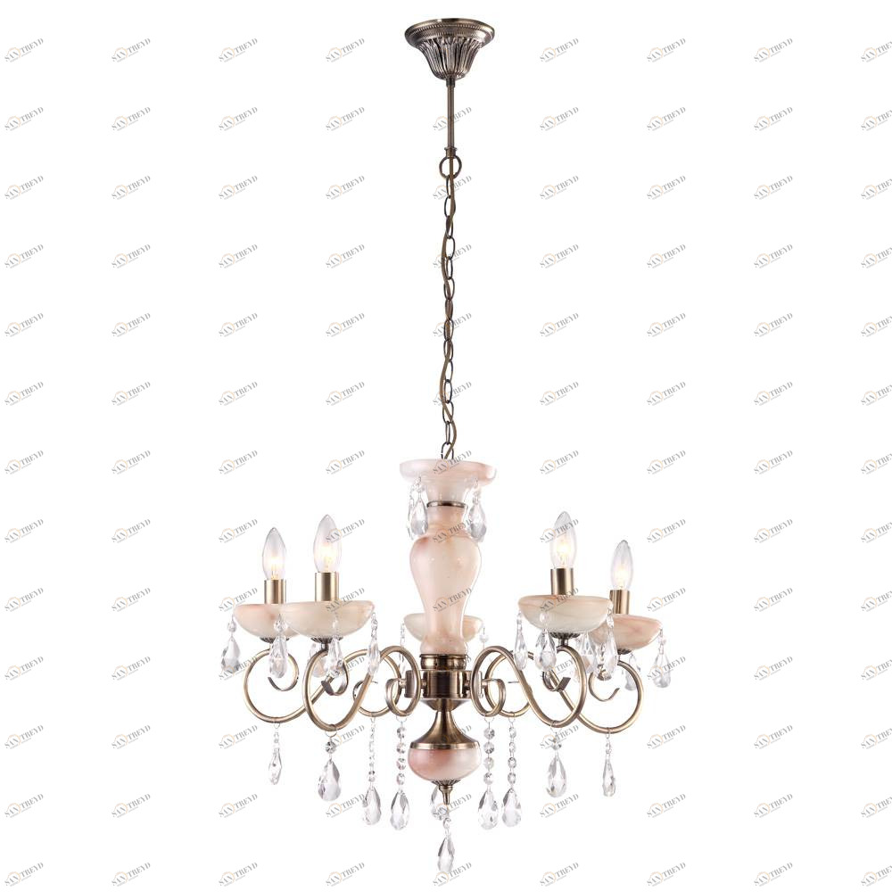 Подвесная люстра Arte Lamp Onyx Red A9591LM-5AB ARTE LAMP ДИЗАЙНЕРСКИЕ, ONYX 056598 Розовый 