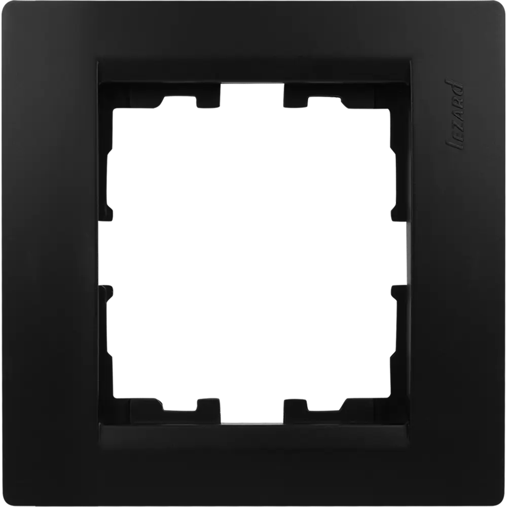 Рамка для розеток и выключателей Lezard Karina 1 пост горизонтальная цвет черный бархат STLM-2012720