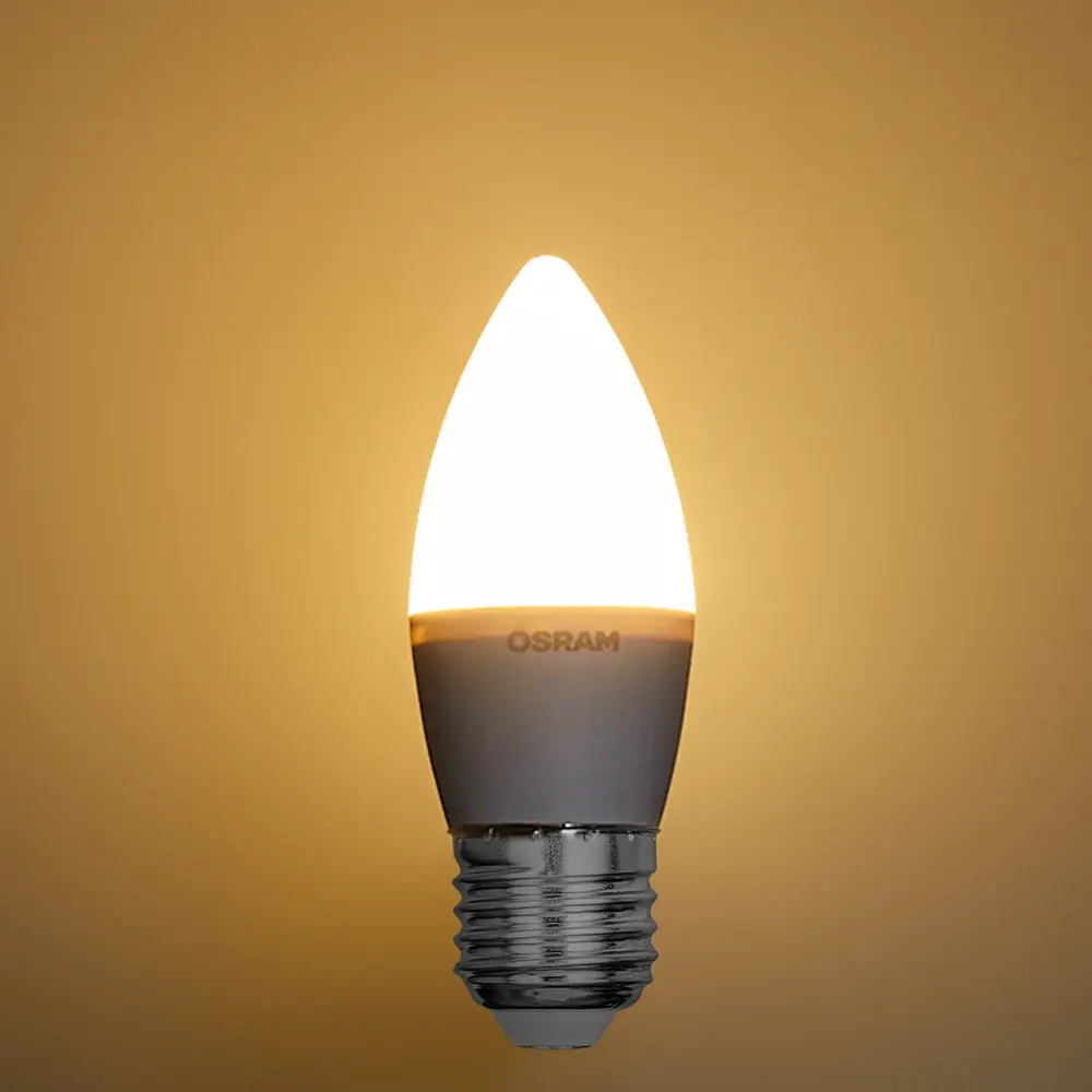 Лампа светодиодная Osram свеча 5Вт 470Лм E27 теплый белый свет STLM-2126704 - Вид №2