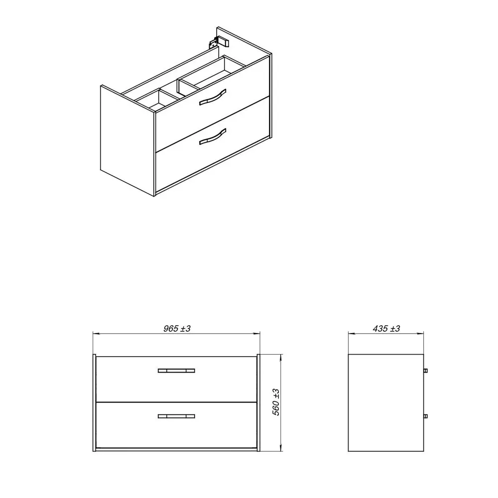 Тумба под раковину подвесная Aquanet Инди 100 см дуб белый STLM-2102291 - Вид №6