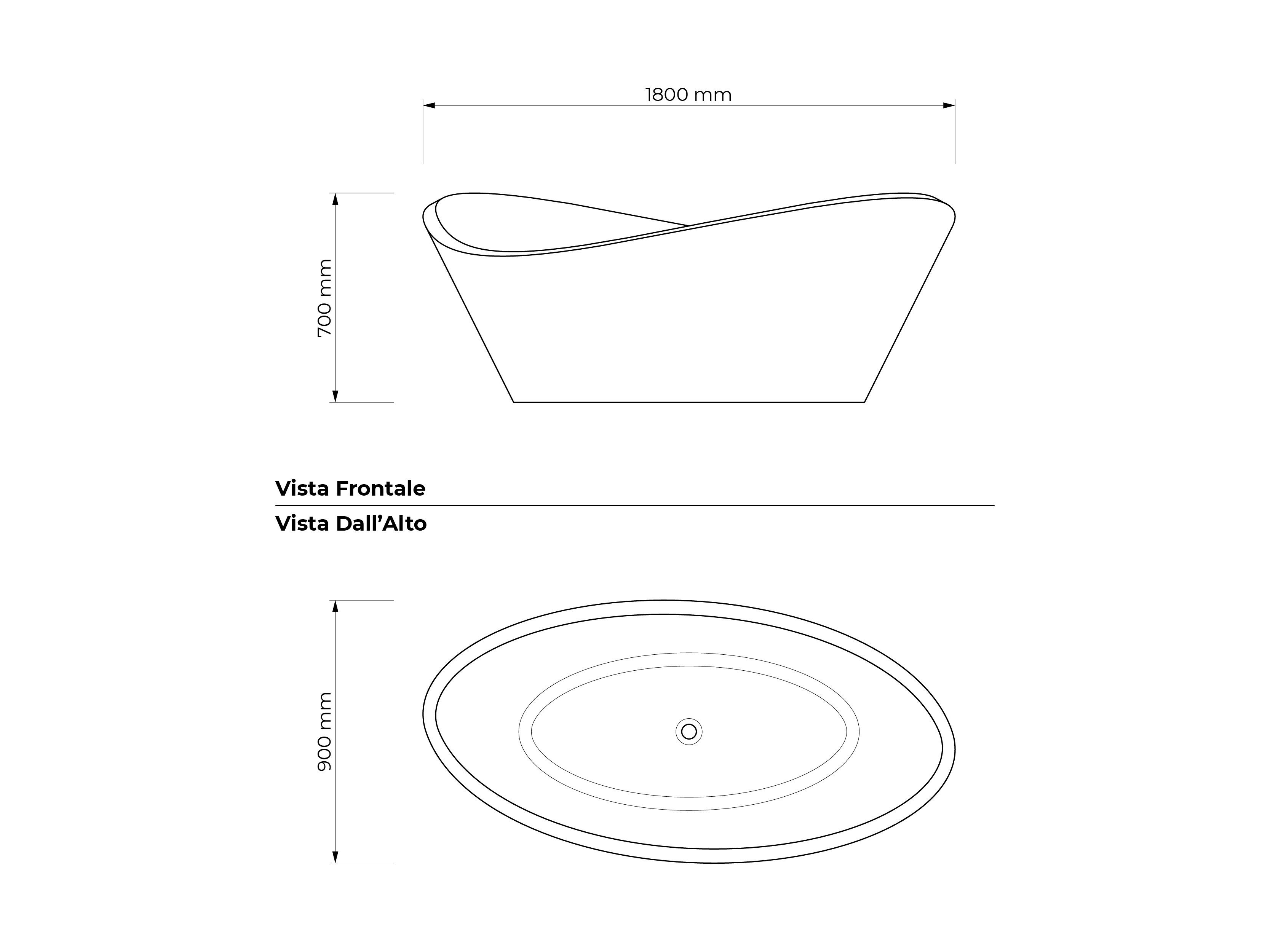 Овальная ванна в центре комнаты из камня Лечче PIMAR Libeccio ARCH-00067618 - Вид №2