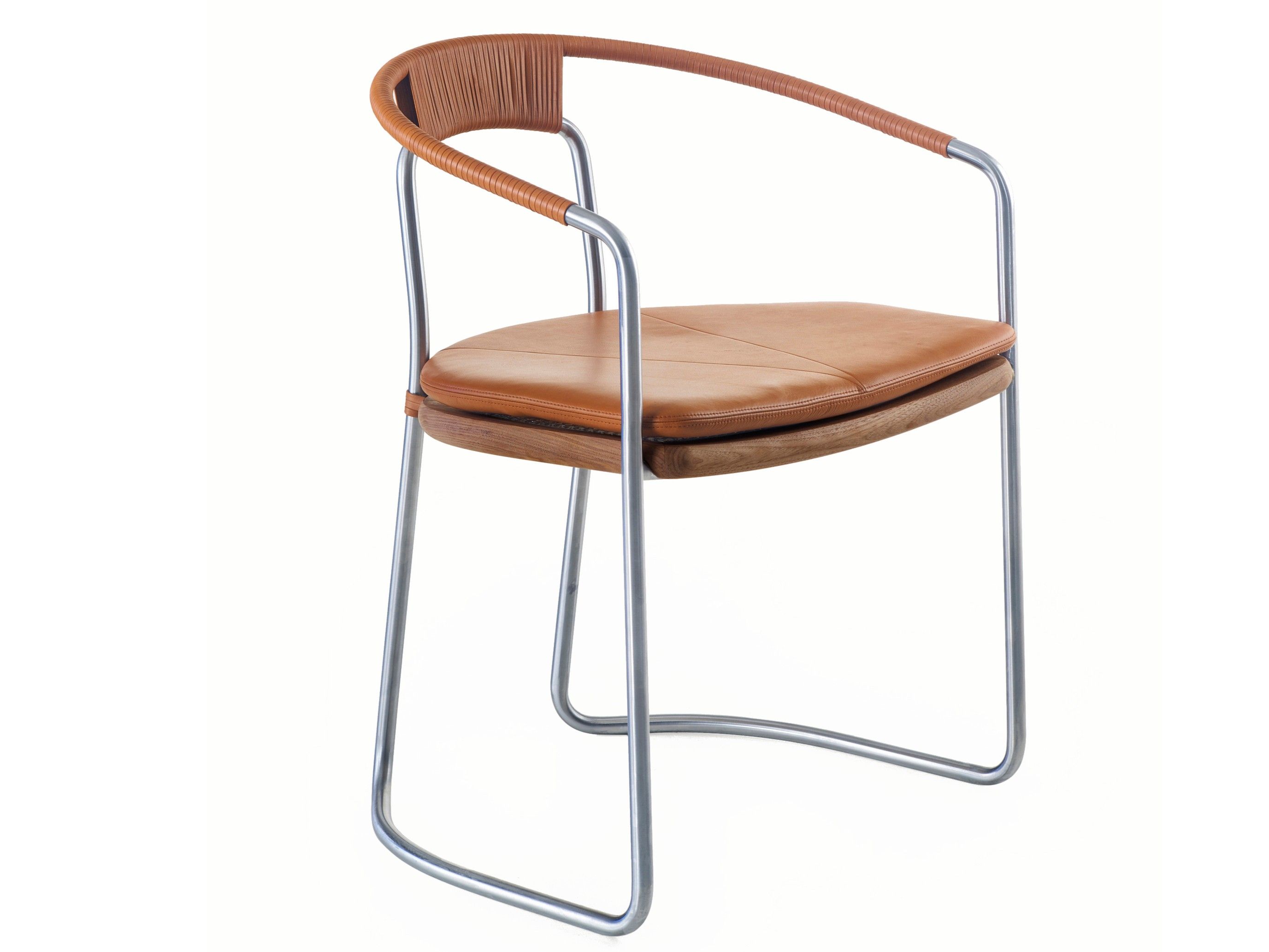 Стальной стул с подлокотниками BassamFellows Геометрическая ARCH-00040452