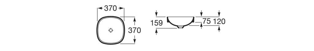 Керамическая раковина с полукруглой поверхностью Roca Inspira ARCH-00034799 - Вид №5