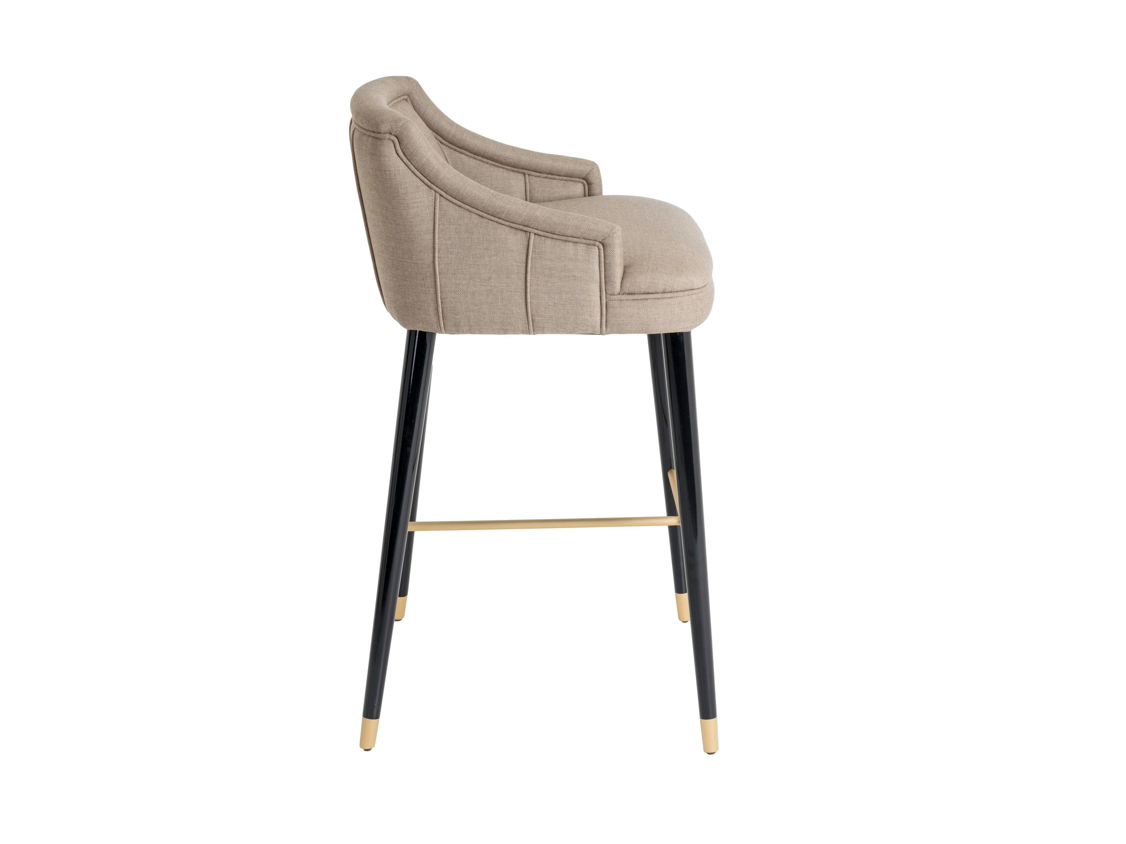 Тканевый барный стул с подставкой для ног Casa Magna CORDOBA ARCH-00007328 - Вид №2