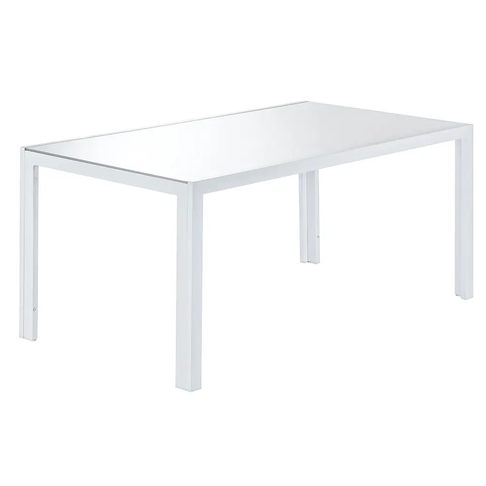 Стол садовый Naterial Lyra Fix 160х90х75 см алюминий/стекло белый STLM-2030526