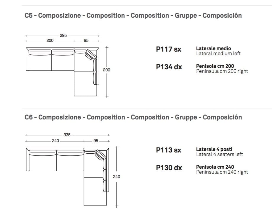 Секционный тканевый диван с полуостровом VALENTINI Slim New ARCH-00136564 - Вид №9