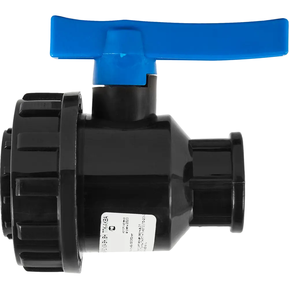 Кран шаровой прямой ТПК-Аква DN20 PN16 1"x3/4" ВР полипропилен ручка флажок 85358423 STLM-2027712  - Вид №1