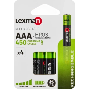 Батарейка аккумуляторная Lexman AAA 1000 mAh 4 шт.