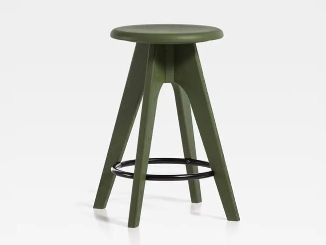 Высокий деревянный табурет с подставкой для ног SIPA Tommy ARCH-00124714