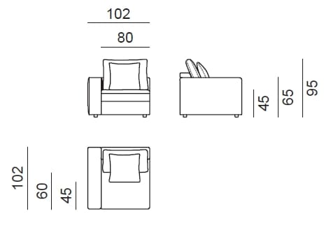 3-местный тканевый диван Lebom LOMBARD ARCH-00141746 - Вид №2