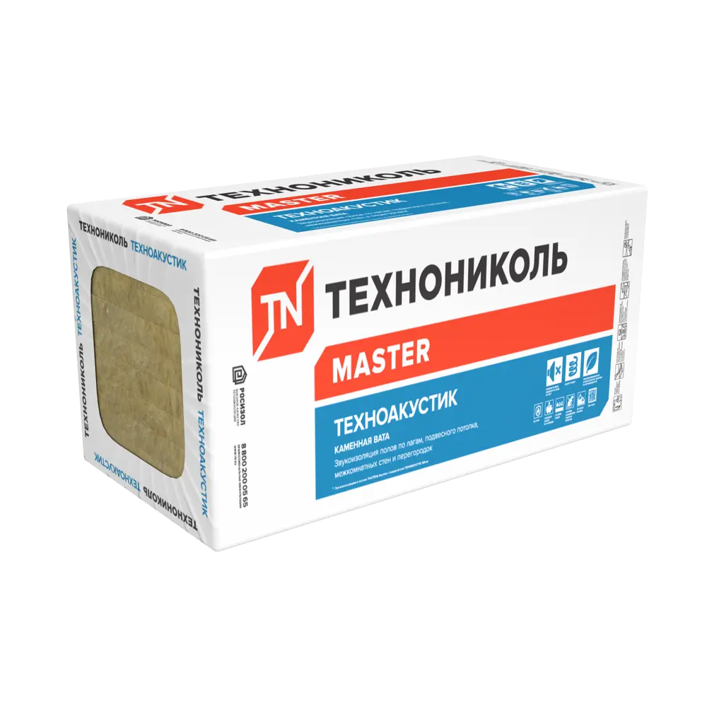 Звукоизоляция Технониколь ТехноАкустик 50 мм 5.76 м² STLM-2158822